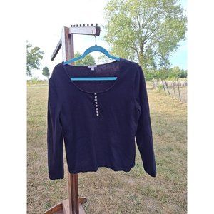 J JILL Black Top Size Medium